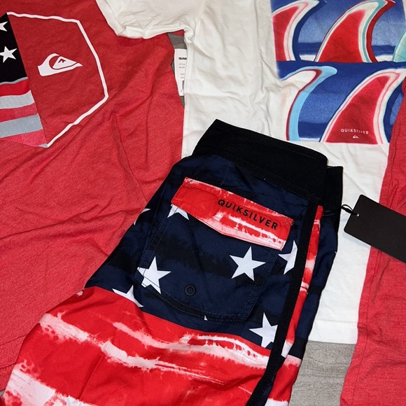 ๐ฅ YOUTH BOY TSHIRT SWIM BUNDLE DEAL BOX LOT OF 4 QUIKSILVER NEW WITH TAGS! - Picture 6 of 7